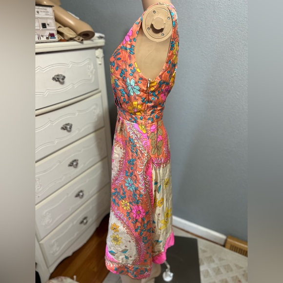 Julie Brown NYC 100% silk Cantina midi dress size 6 - Picture 6 of 9